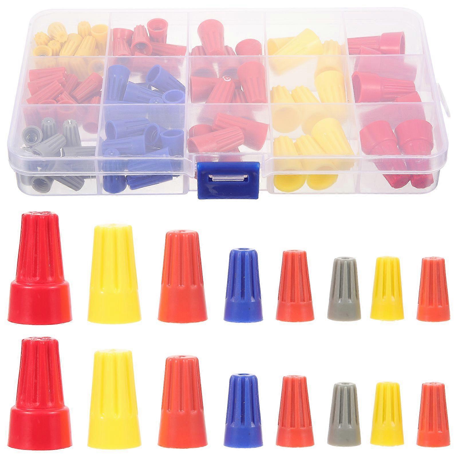 102pcs Electrical Connector Threaded Spring Insert Nut Electrical Wire End Connector