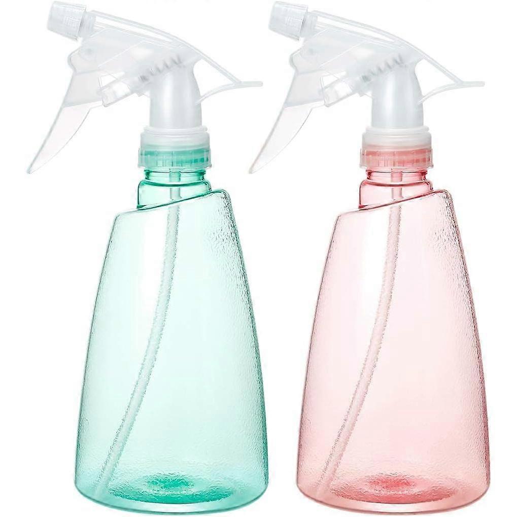 Pack 500ml Empty Spray Bottles, Reusable Plastic Spray Bottle with Adjustable Spray Head