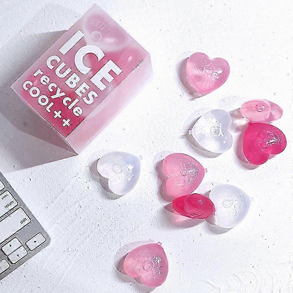 Reusable heart-shaped ice cubes for cocktails and sweet drinks (box set)