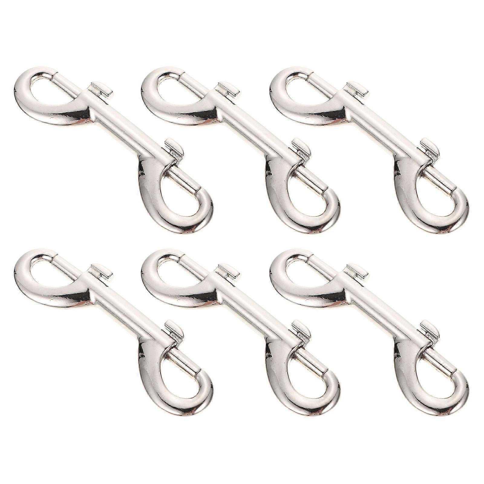 6pcs Zinc Alloy Snap Hooks for Dog Leashes – Durable, Lightweight Buckles for Training and Outdoor Use