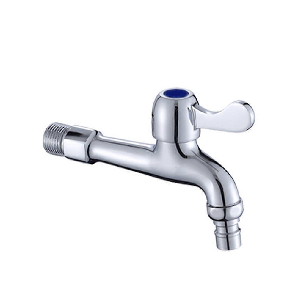 Water Tap Washing Machine Water Faucet for Home Dormitory Silver Rustproof Fast Water Flow 1Set