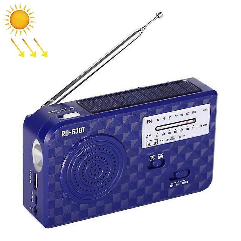 RD-638T Solar Powered AM / FM Radio Player Flashlight