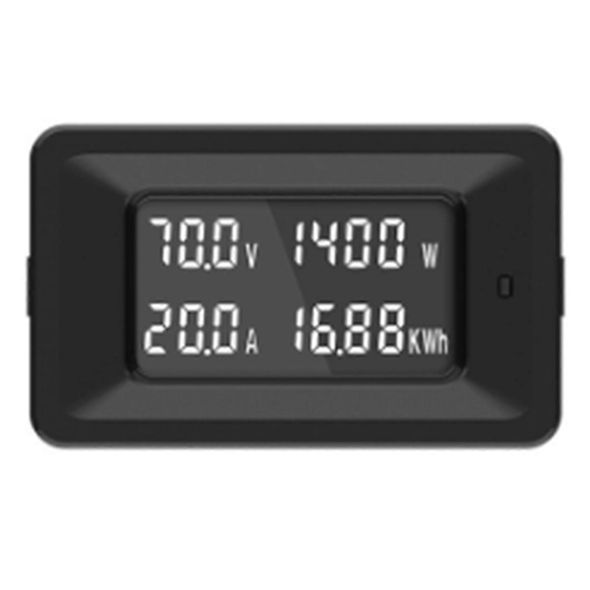 DC Voltmeter Ammeter Power Energy Digital Voltage Current Meter LCD 4 in 1 DC 70V Max 20A