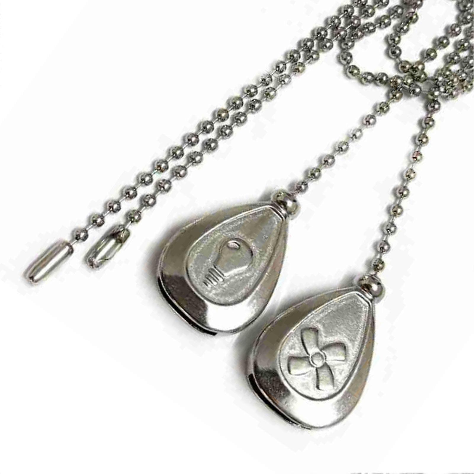 4PCS 12 Inch Zinc Alloy Ceiling Fan Pull Chain Silver Extension