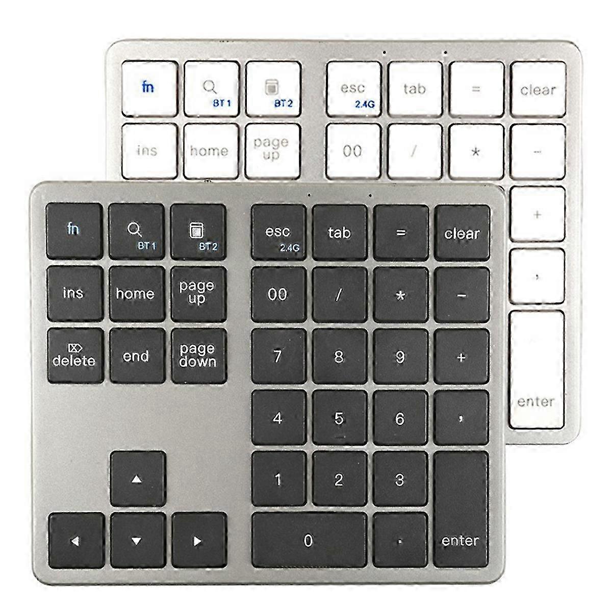 2.4G Bluetooth Number Pad Ultra-thin Wireless Numpad White