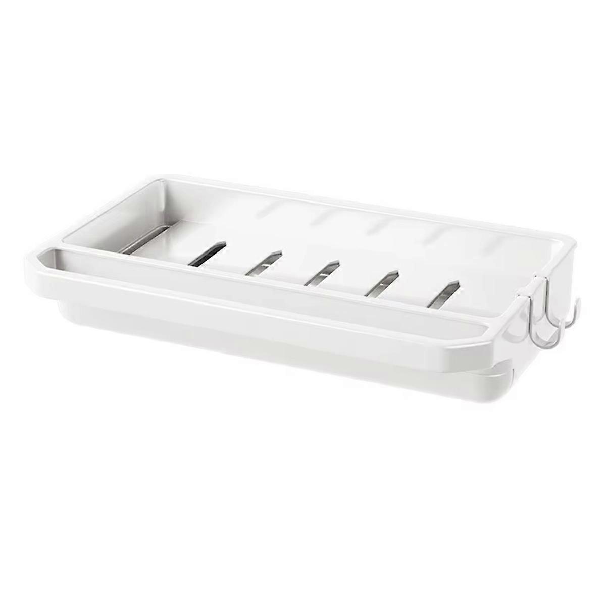 Wall-Mounted Kitchen Storage Rack with Drainage Cloth and Dishwashing Towel Holder - Space-Saving, E