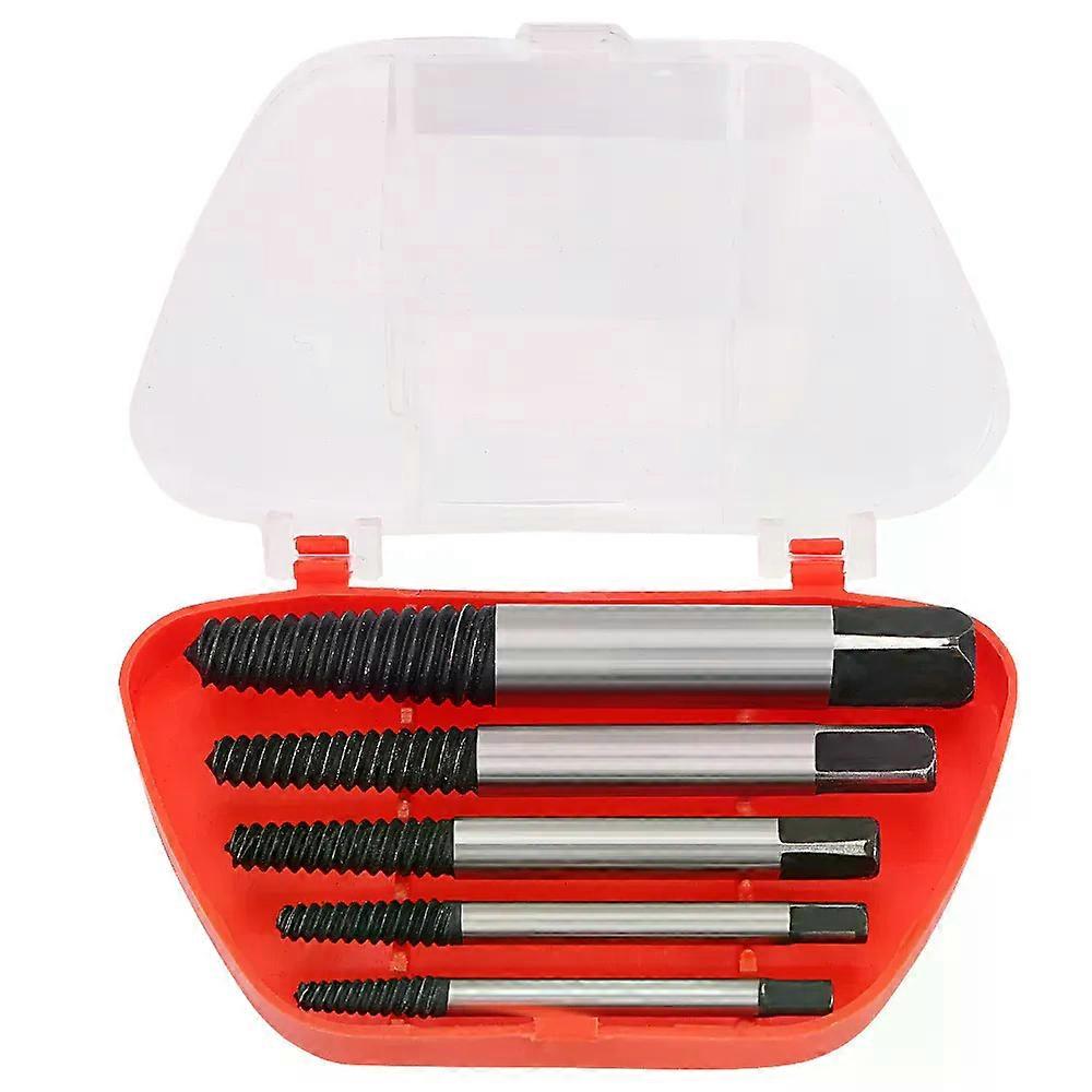 Broken Bolt Remover Screw Extractor Set Damaged Screw Extractor Drill Bit Set 5 Pcs/set Practical Tools Convenience