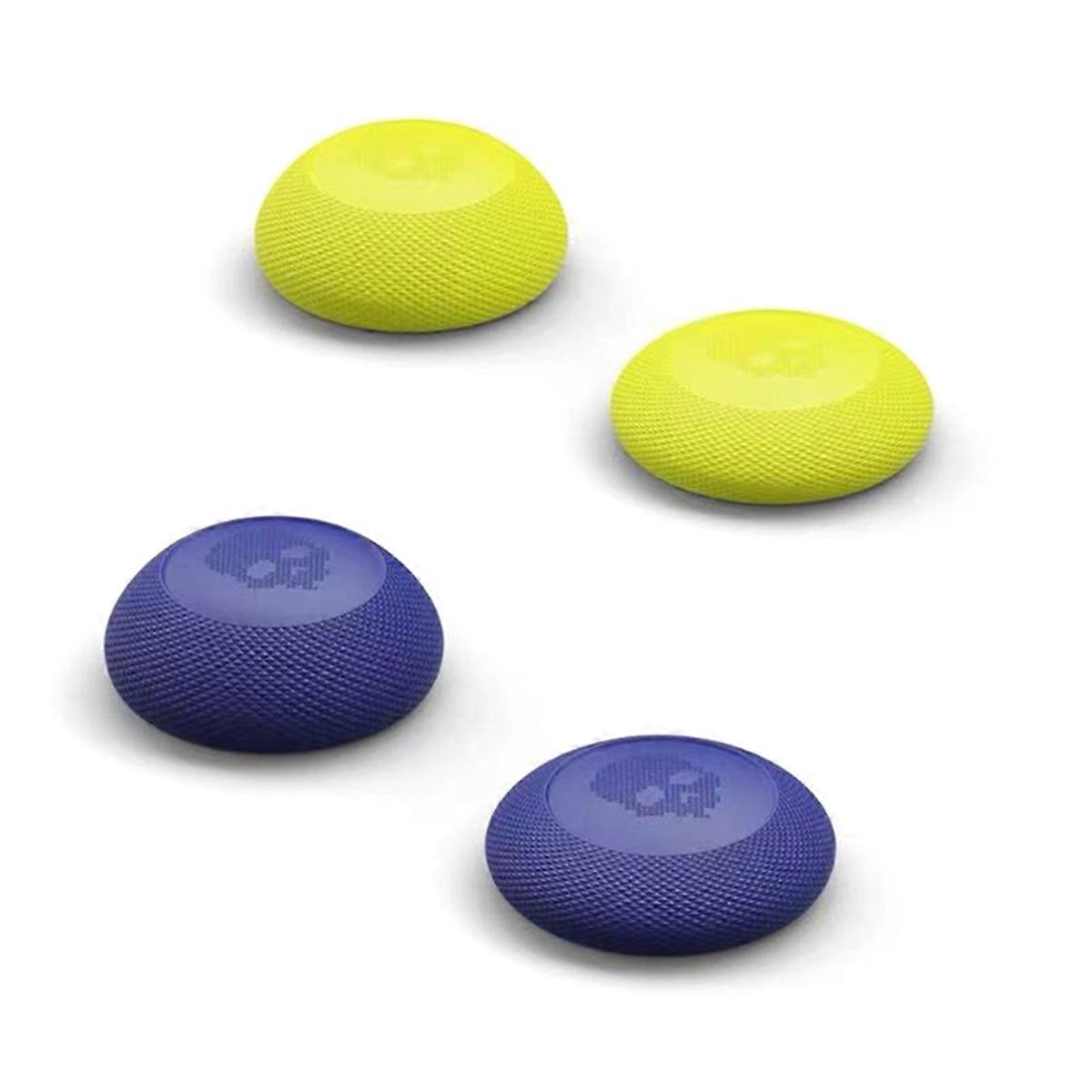 Convex Thumb Grip Set Joystick Cap Thumbstick Cover Yellow-Blue