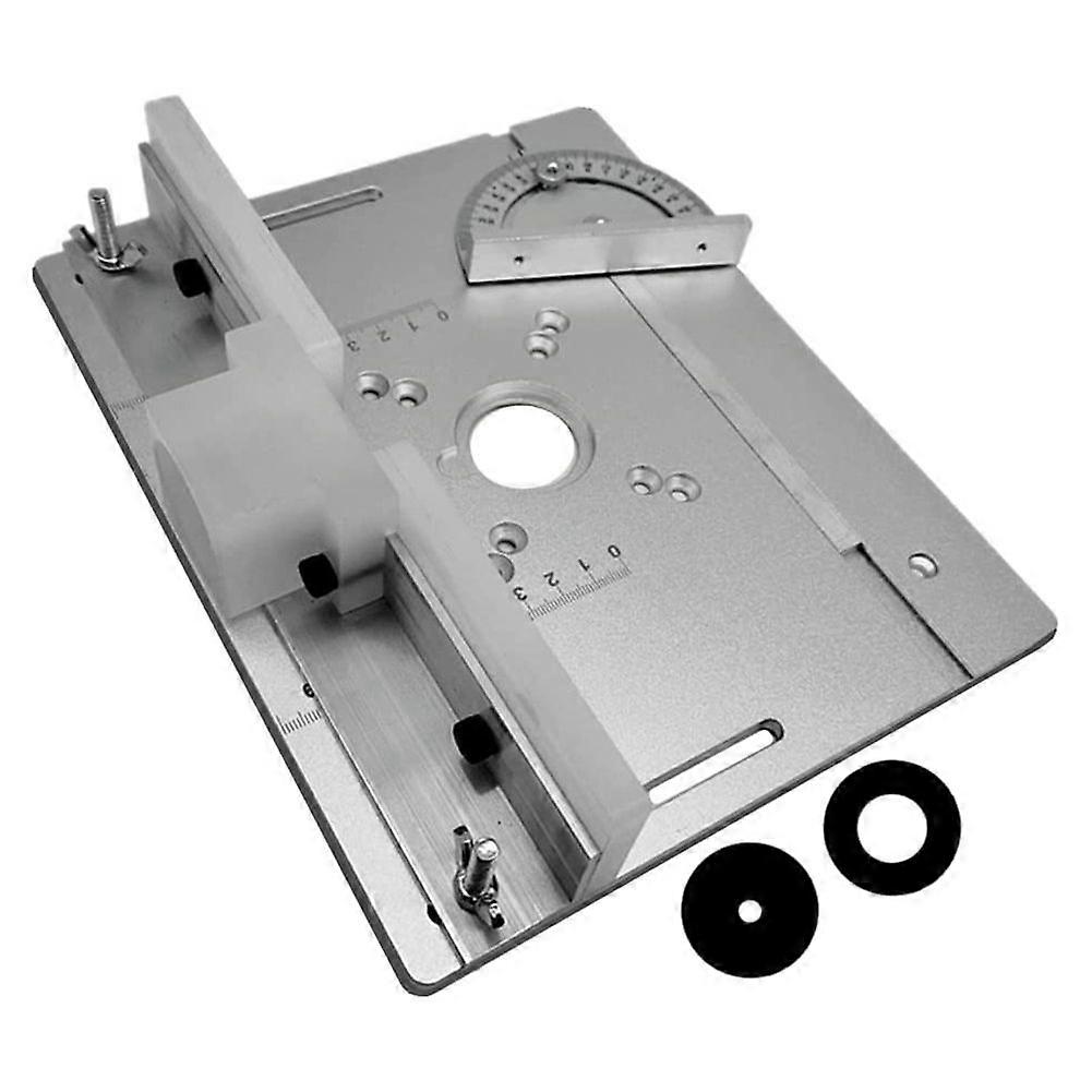 Router Table Insert Plate W/Miter Gauge for Woodworking Table Saw Multifunctional Trimmer Engraving