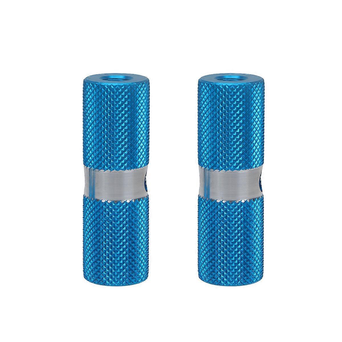 Durable Cylinder Foot Pegs For Bicycle Enthusiasts In Blue Color For Cycling And Transportation 1 Pair