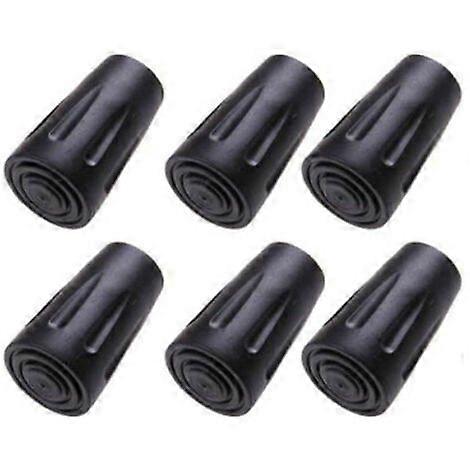6 walking stick tips, replacement rubber tips for walking sticks, diameter 11 mm