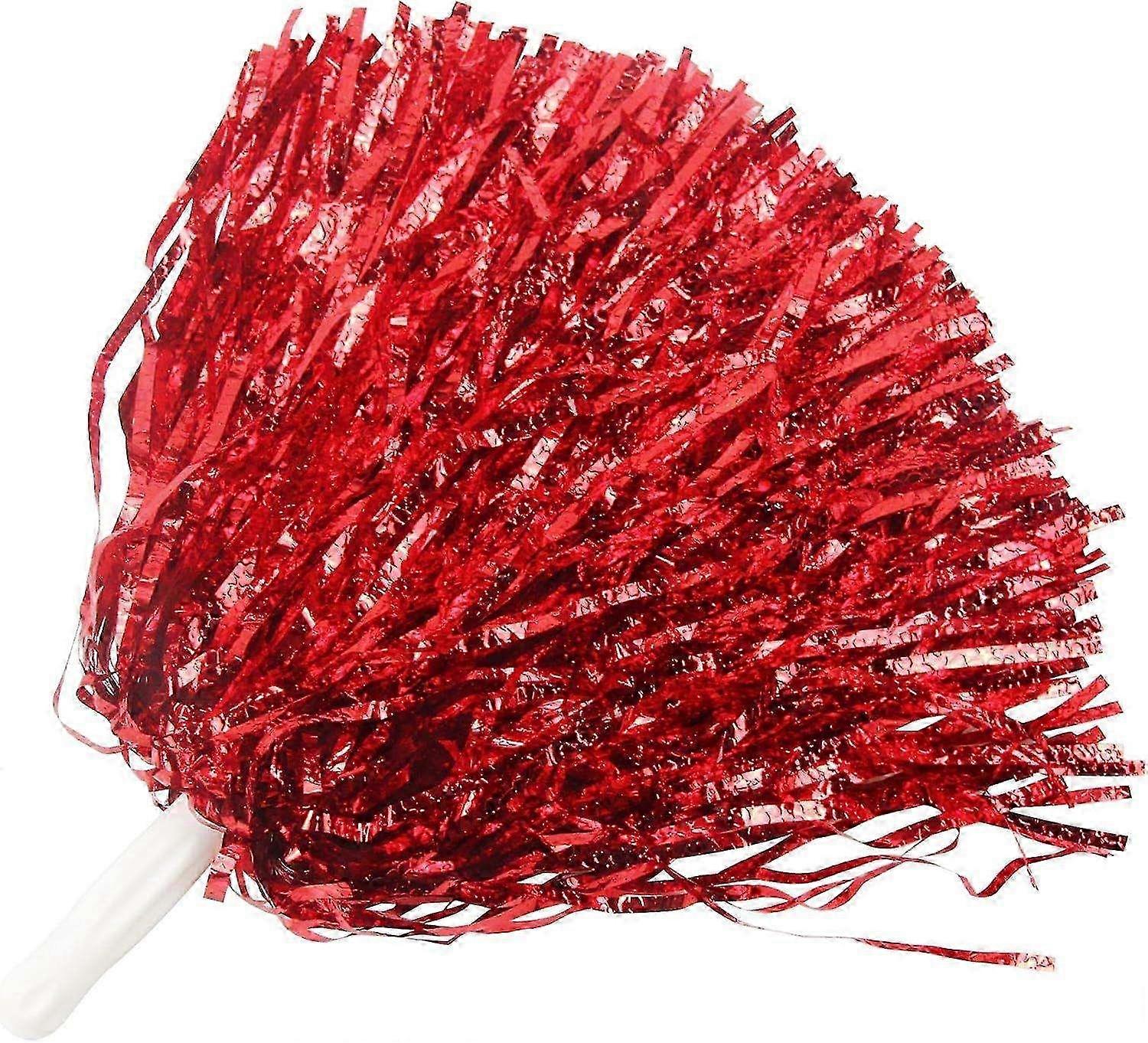 2025 Latest Model 12PCS/24PCS Metallic Pom Poms Cheerleading Fluffy Shiny Cheer