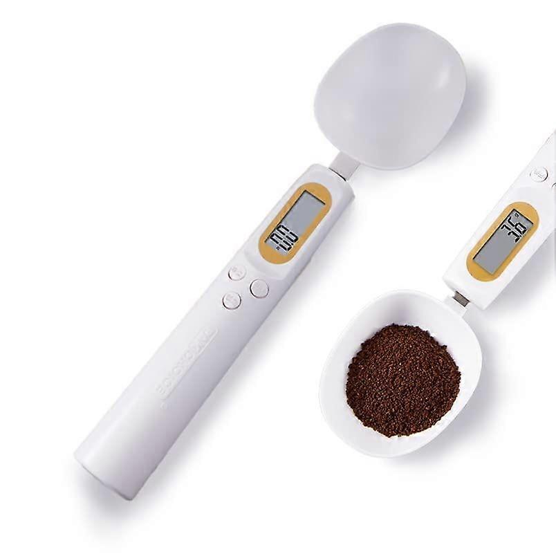 Digital Spoon Scale Electronic Measuring Spoon for Food, Spice High Precision with LCD Display Weights up to 500g USB Charging(White)