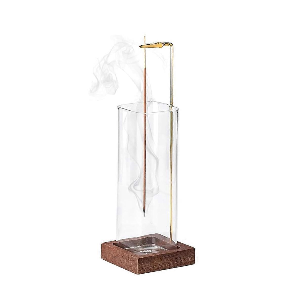 Holder for Sticks,Incense Burner with Glass Catcher,Insence-Stick for Meditation Yoga Spa Room Decor