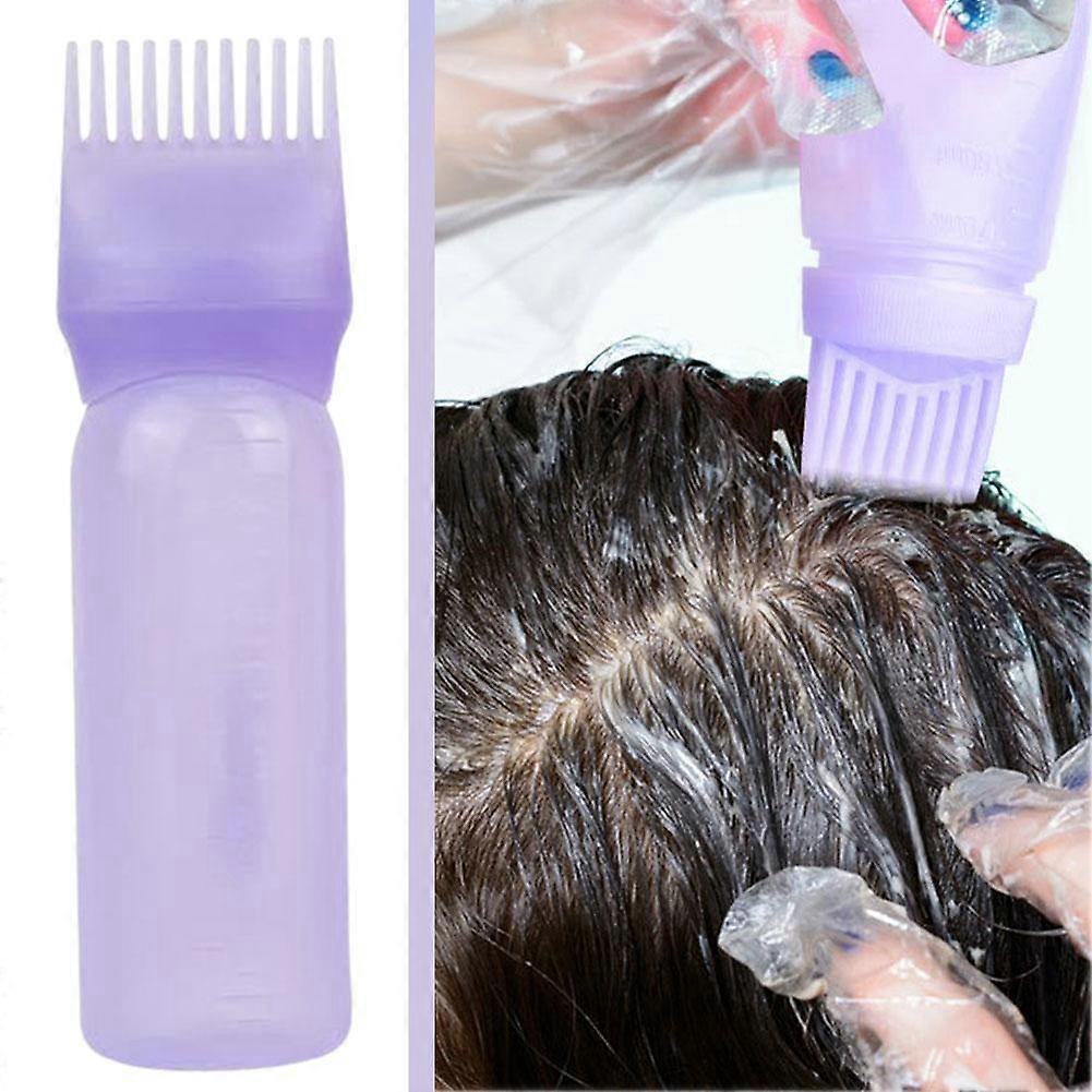 Cujmh Hair Dye Bottle Yellow Perm Solution Container with Softening Shampoo Pot and Medicine Comb Salon Home Use Shampoo Brush Set