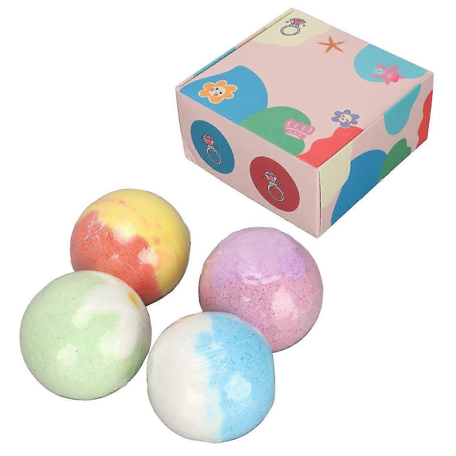 2025 Latest Model 4pcs 6.3oz Bath Salt Ball Set Children Moisturizing Relaxing...