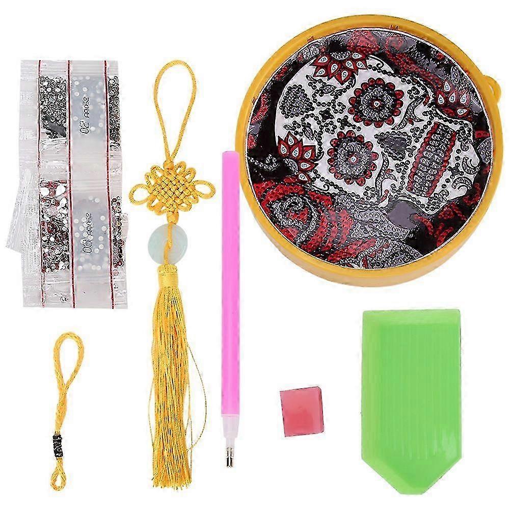 2025 أحدث نموذج معلق الماس اللوحة مصباح LED جولة الجمجمة نمط DIY