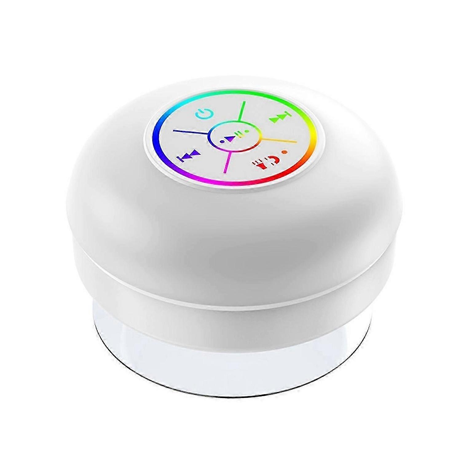 Bluetooth Speaker LED Colorful Luminous Small Speaker White