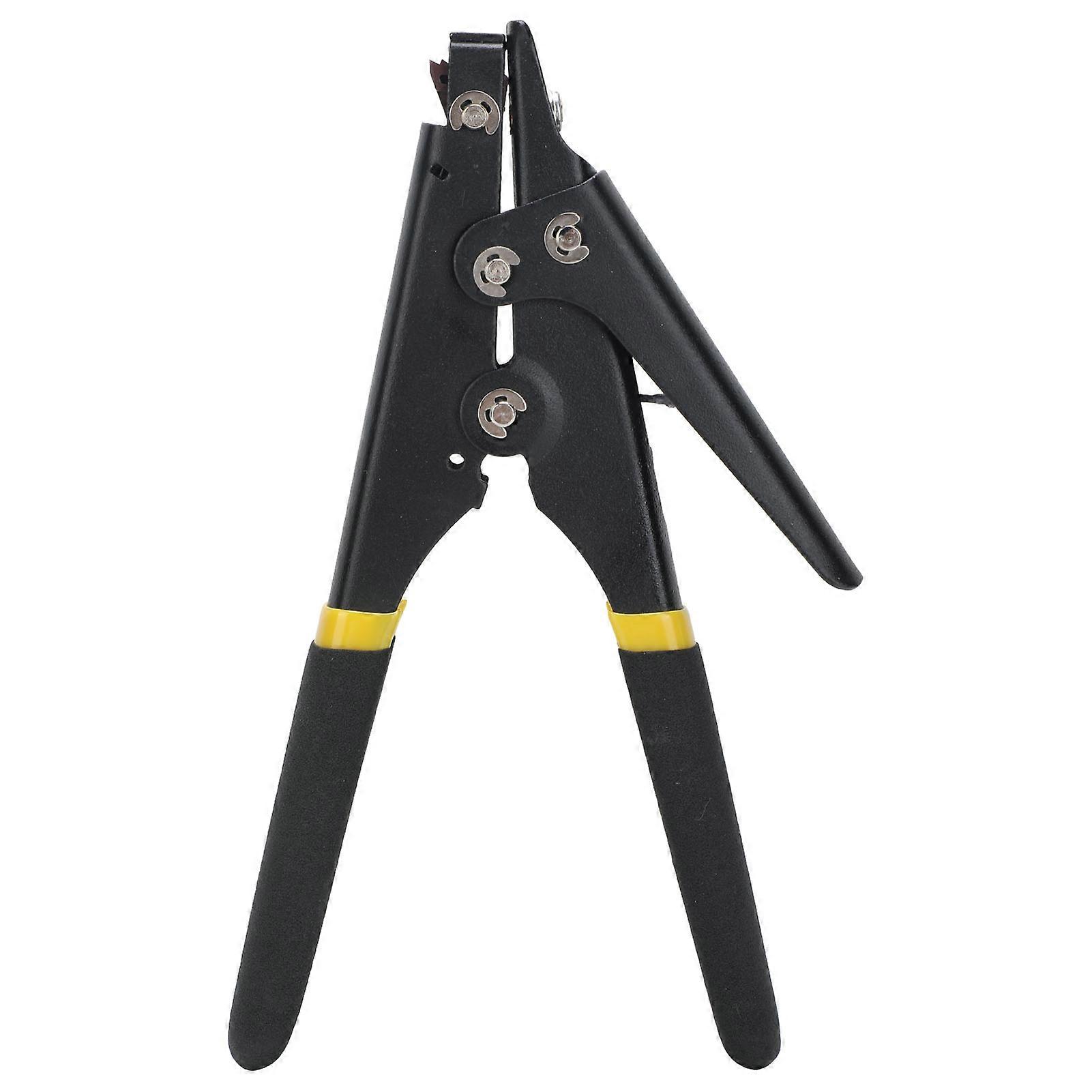 Portable Nylon Cable Tie Gun Adjustable Tension Plastic Cable Tie Fastening and Cutting Tool Black