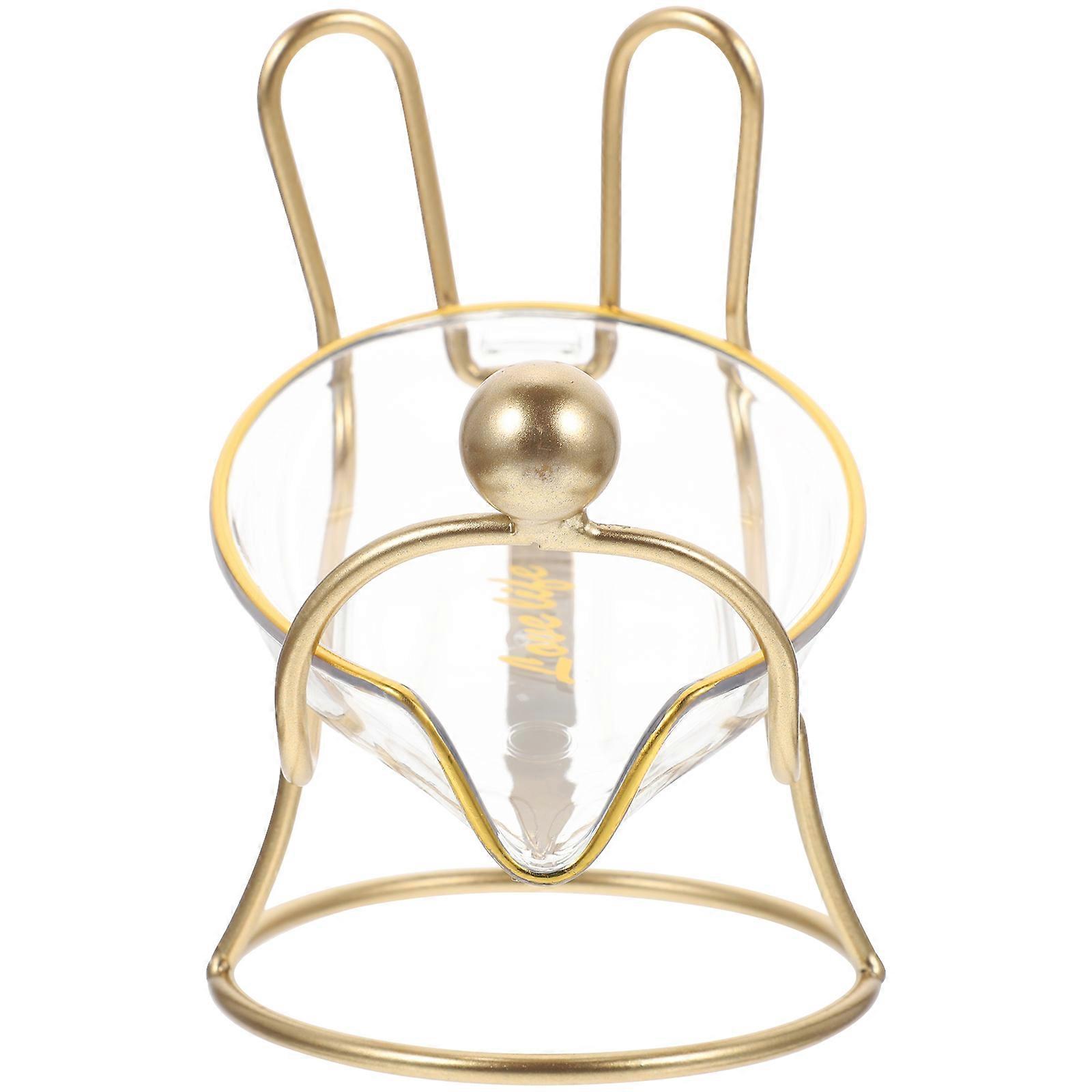 Self Draining Soap Holder Soap Tray for Storage 2Pcs Golden Rabbit Style