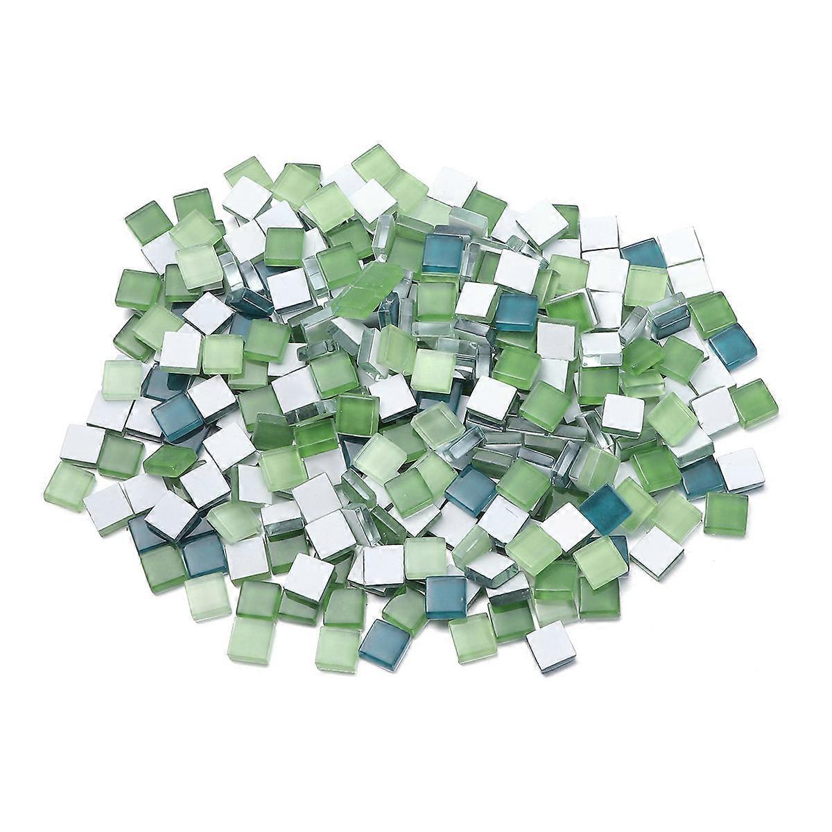 Colorful Glass Mosaic Tiles for Wall Tile Decoration 300Pcs Emerald Style