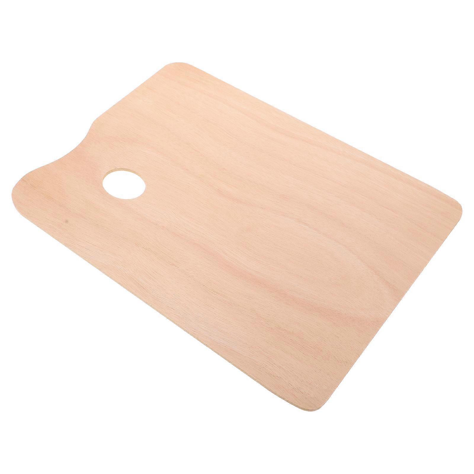 Painting Tray Wooden Painting Plates for Pigment Mixing 2Pcs
