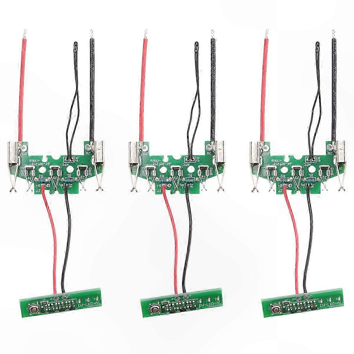 3-Pack Lithium-Ion Battery PCB Board for 18V Power Tools