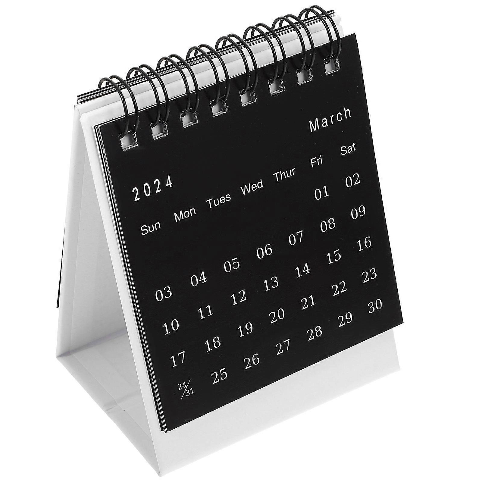 Small Desk Calendar 2Pcs for Desktop Decoration with Paper Material