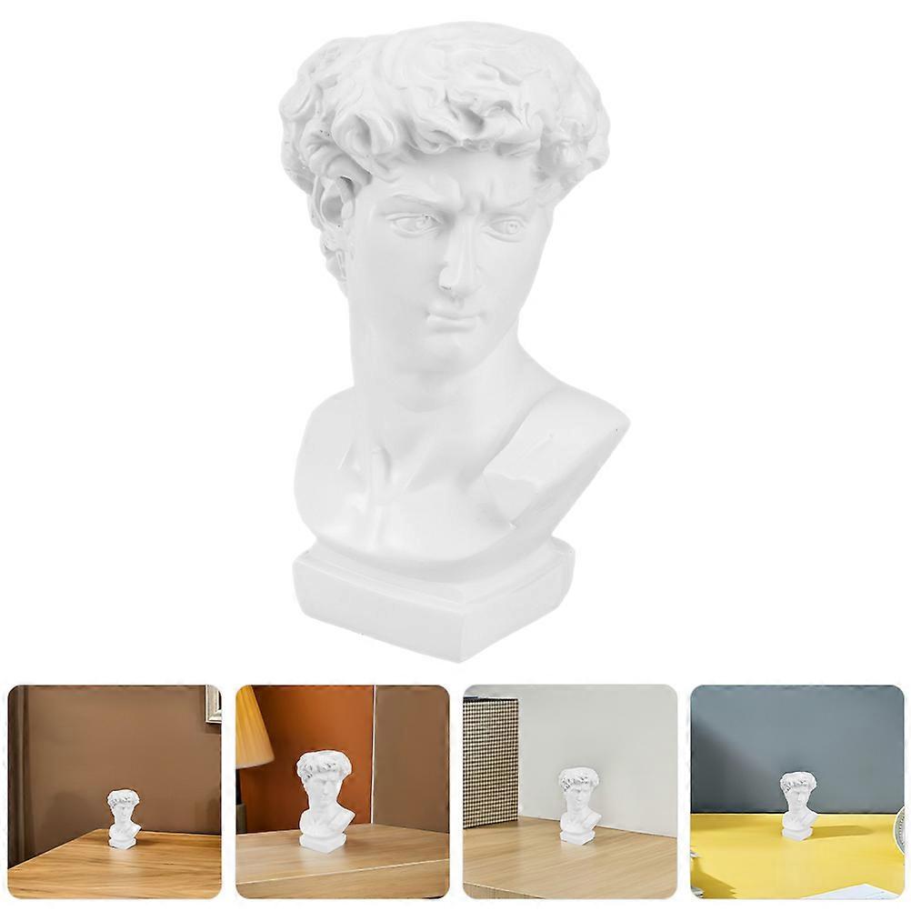 David Statue Vase Resin Desk Organizer for Pen Storage 8Pcs Set