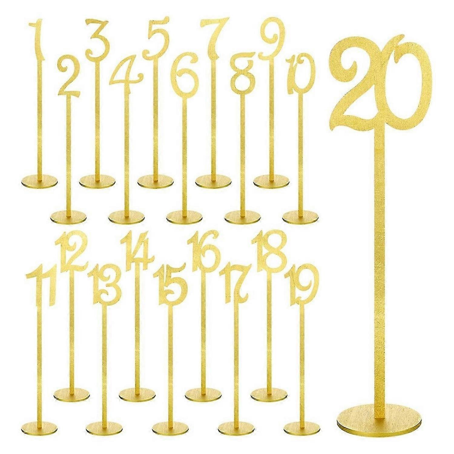 20 Pcs Table Numbers Wedding Table Numbers Wood Table Numbers