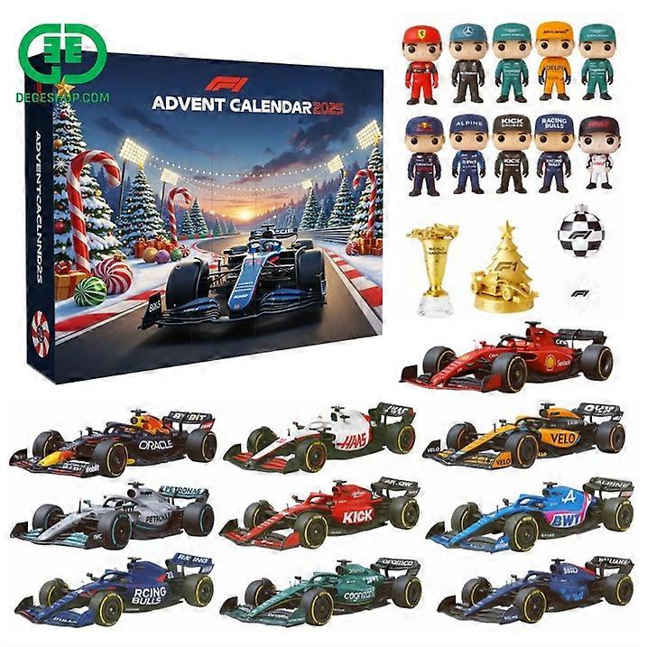 F1 Advent Countdown Festival Kalender Blind Box Christbaumschmuck Acryl Anhänger