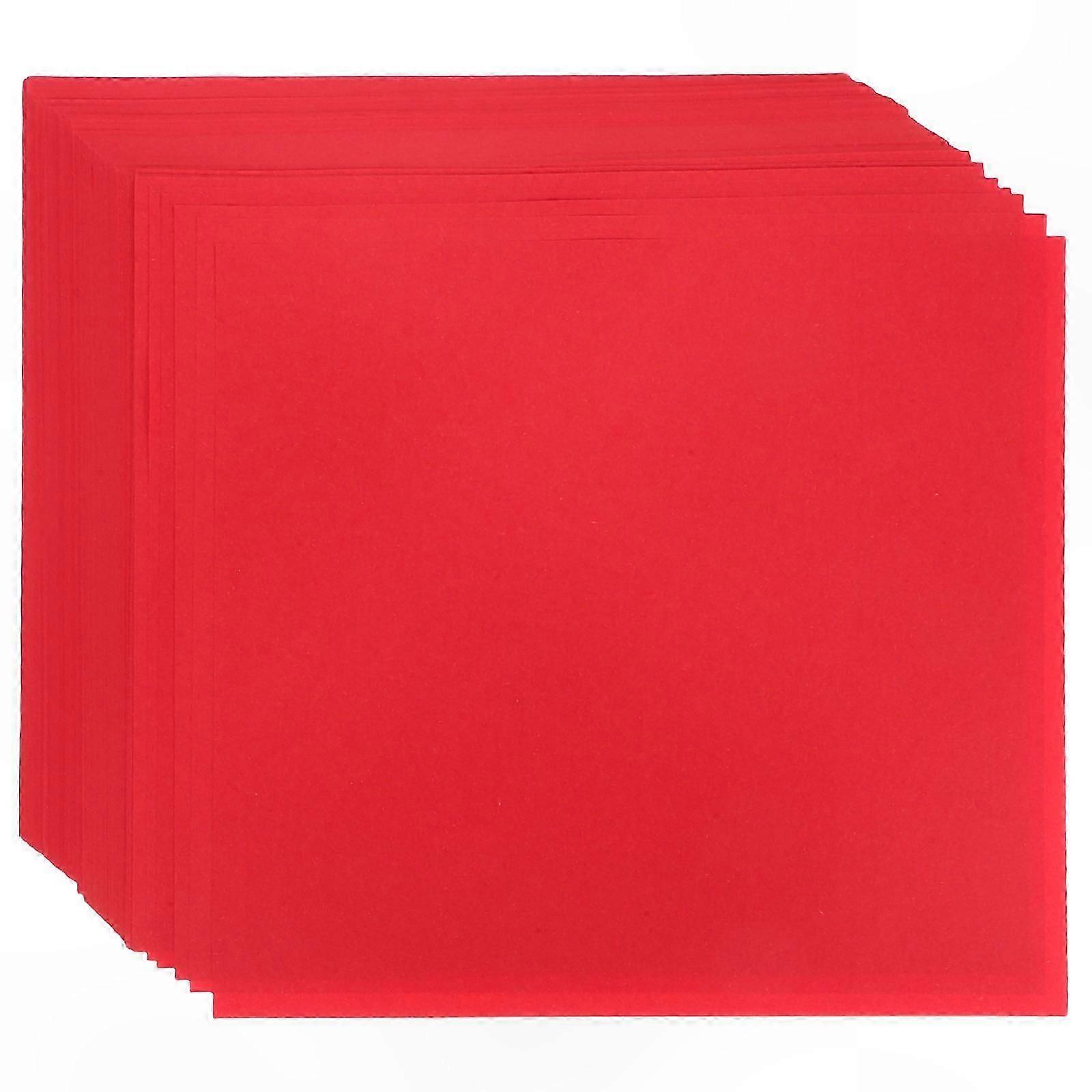 Red Square Origami Paper for Crafting 200 Sheets 20x20cm Premium Quality Thin Art Paper for DIY Projects