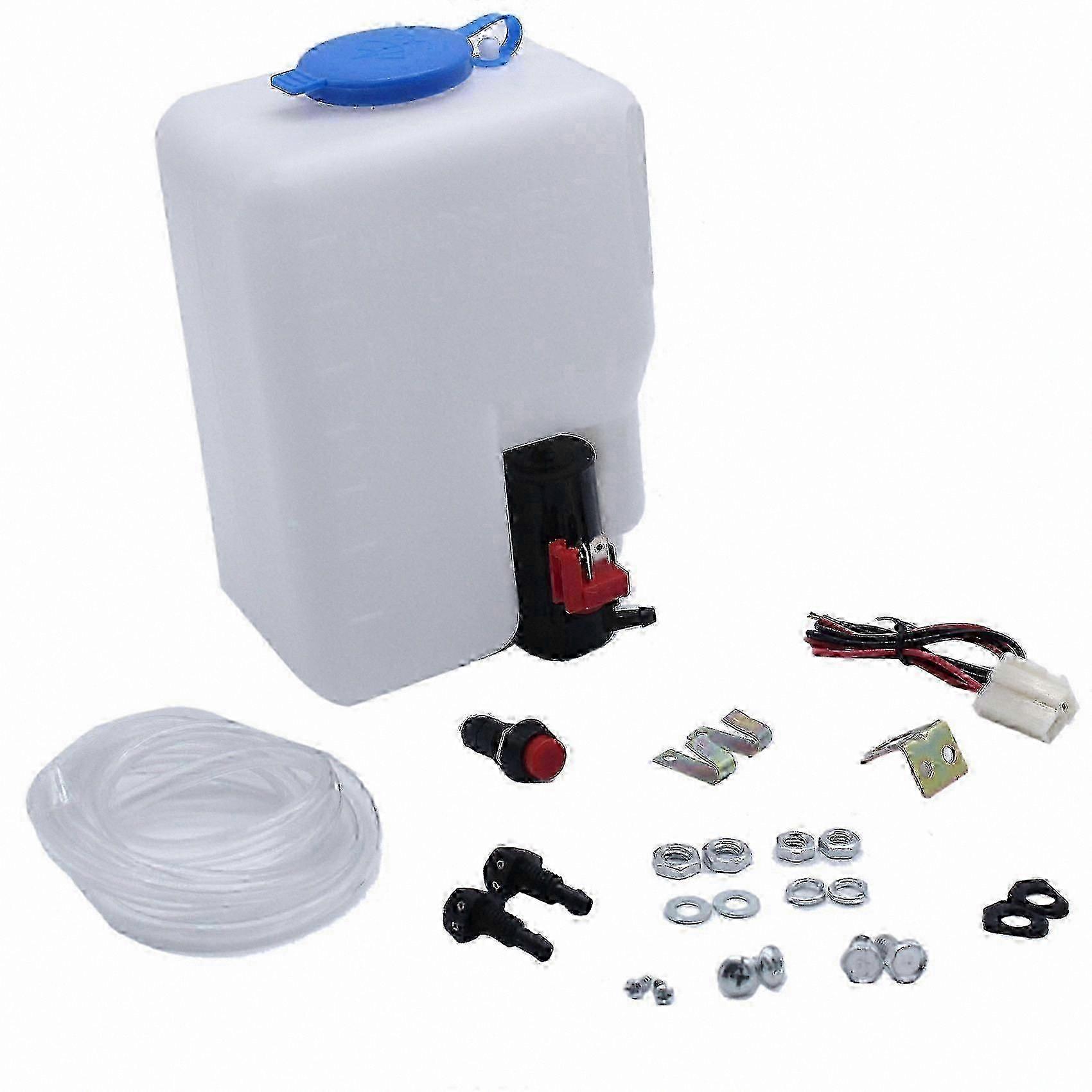 Complete Windscreen Washer Kit for Classic Cars with Wiring and Universal 12V Bottle Setup
