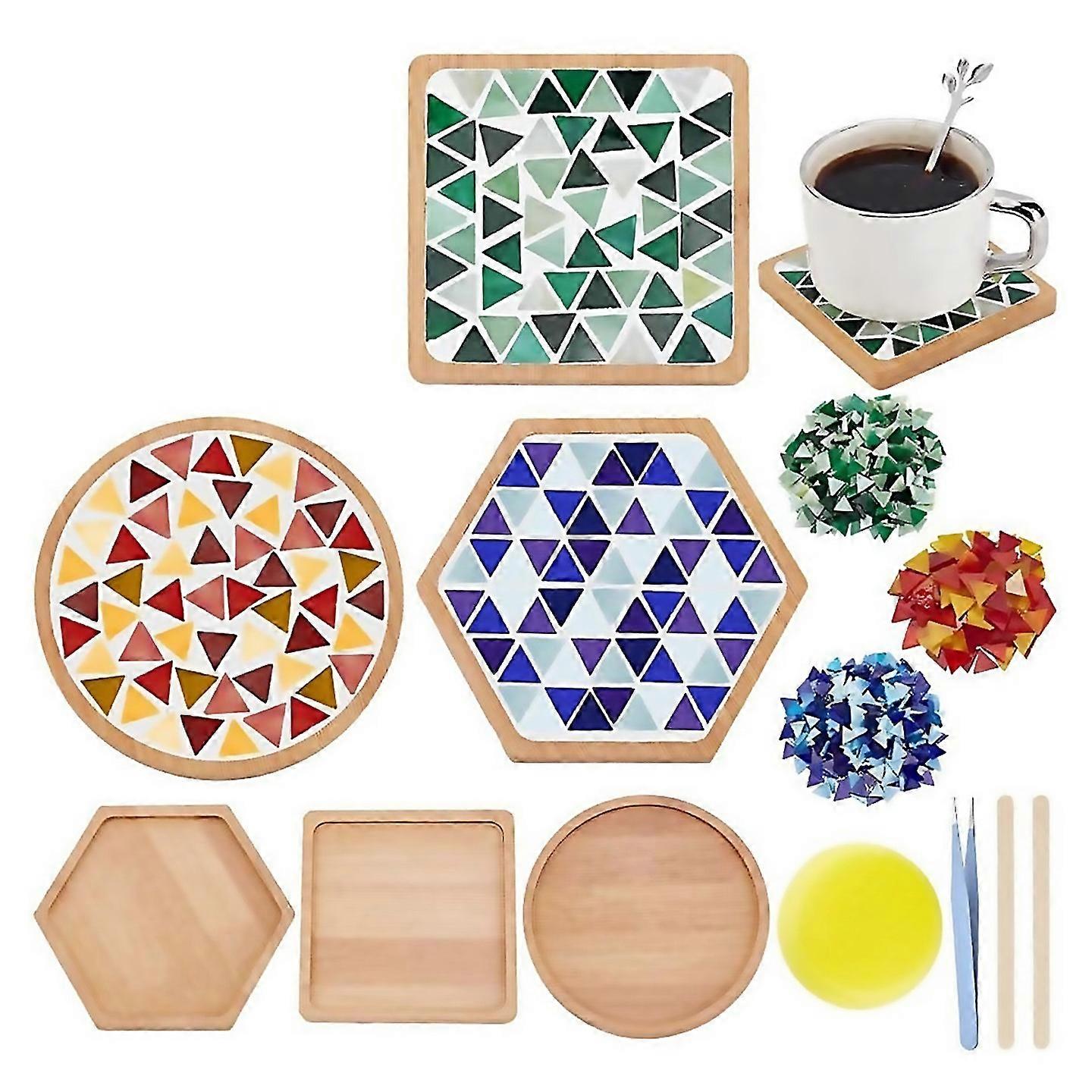 For Mosaic Coaster Making Kit For Diy Mosaic Coaster Crafts