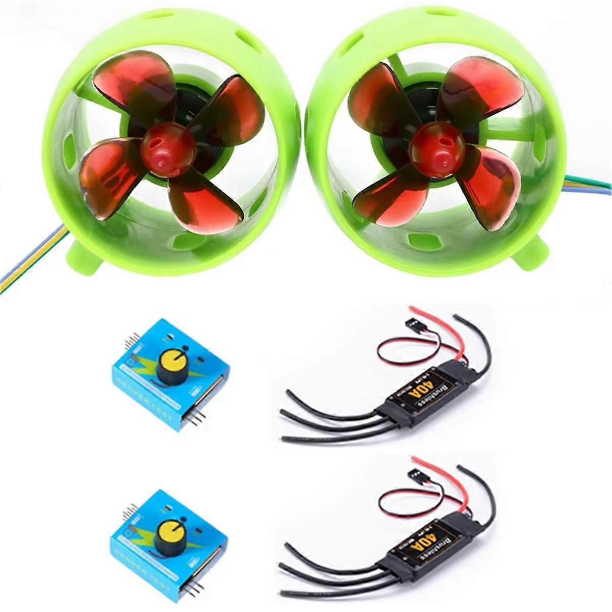DC 12V-24V 20A Underwater Jet Boat Thruster Engine 4 Blade CW CCW Motor for DIY RC Robot Decoy Nest Boat Submarine