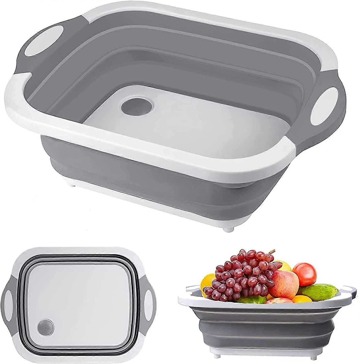 Folding Cutting Board 4 in 1 Collapsible Sink
