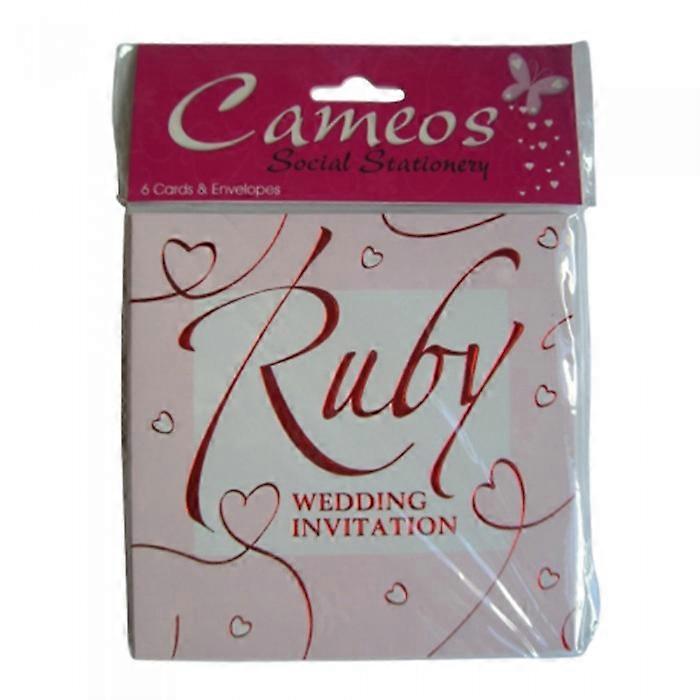 Cameos 40th Anniversary Invitations (Pack of 6)