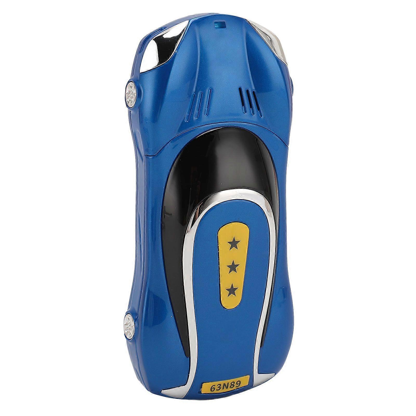 1.8inch Car Shape Big Button Seniors Cell Phone Dual Cards Dual Standby Clear Sound 9 Dial Numbers 2400mAh for Children Blue