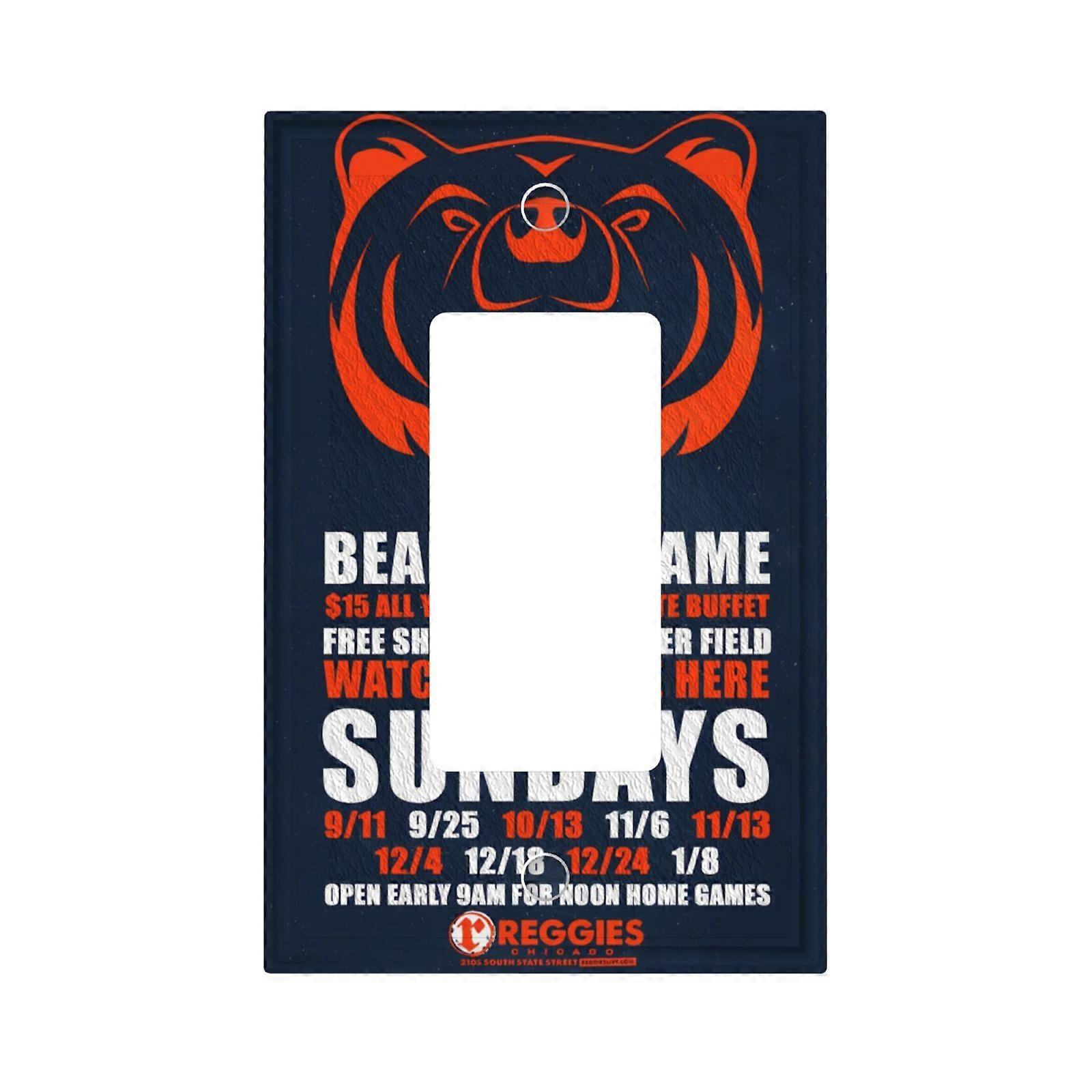 Bears Switching Lights Single Leather Roman Frame Switch Panel Wall Panel Single Double/Pull Light Switch