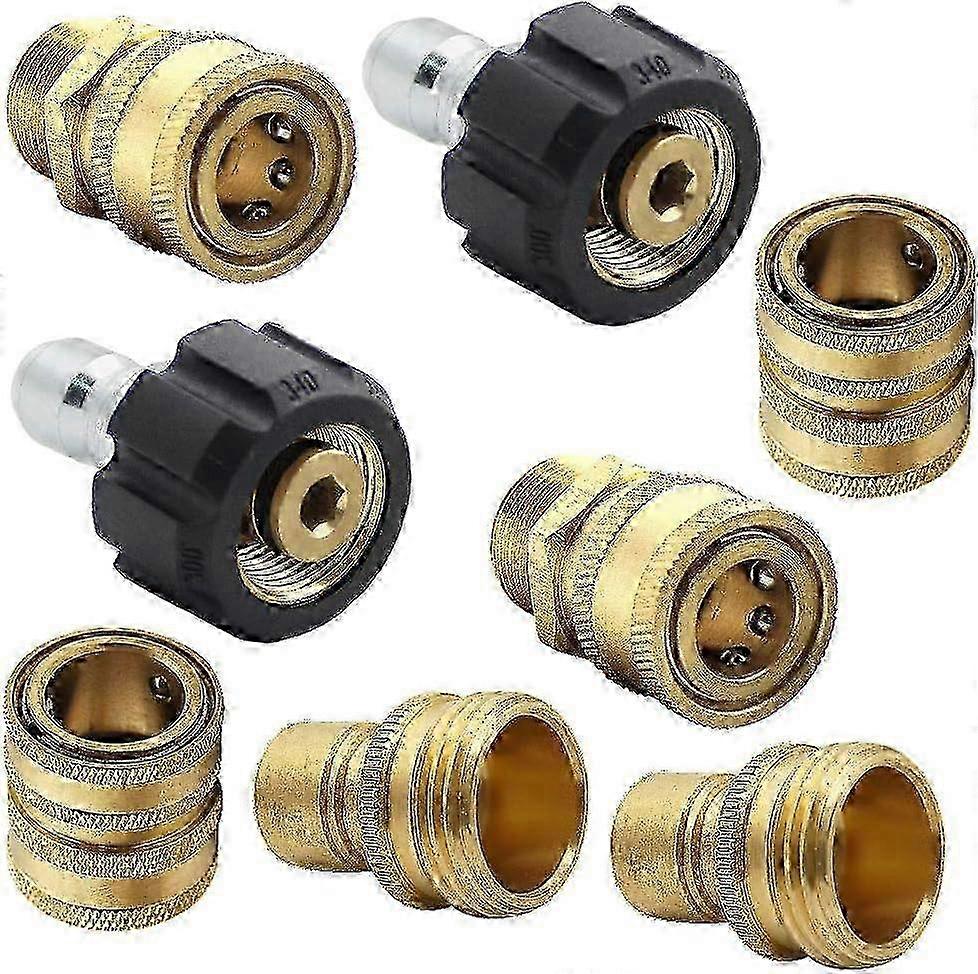 8pcs Pressure Washer Adapter Set, Quick Disconnect Kit, M22 Swivel to 3/8'' Quick Connect, 3/4 to Quick Release Compatible 2025