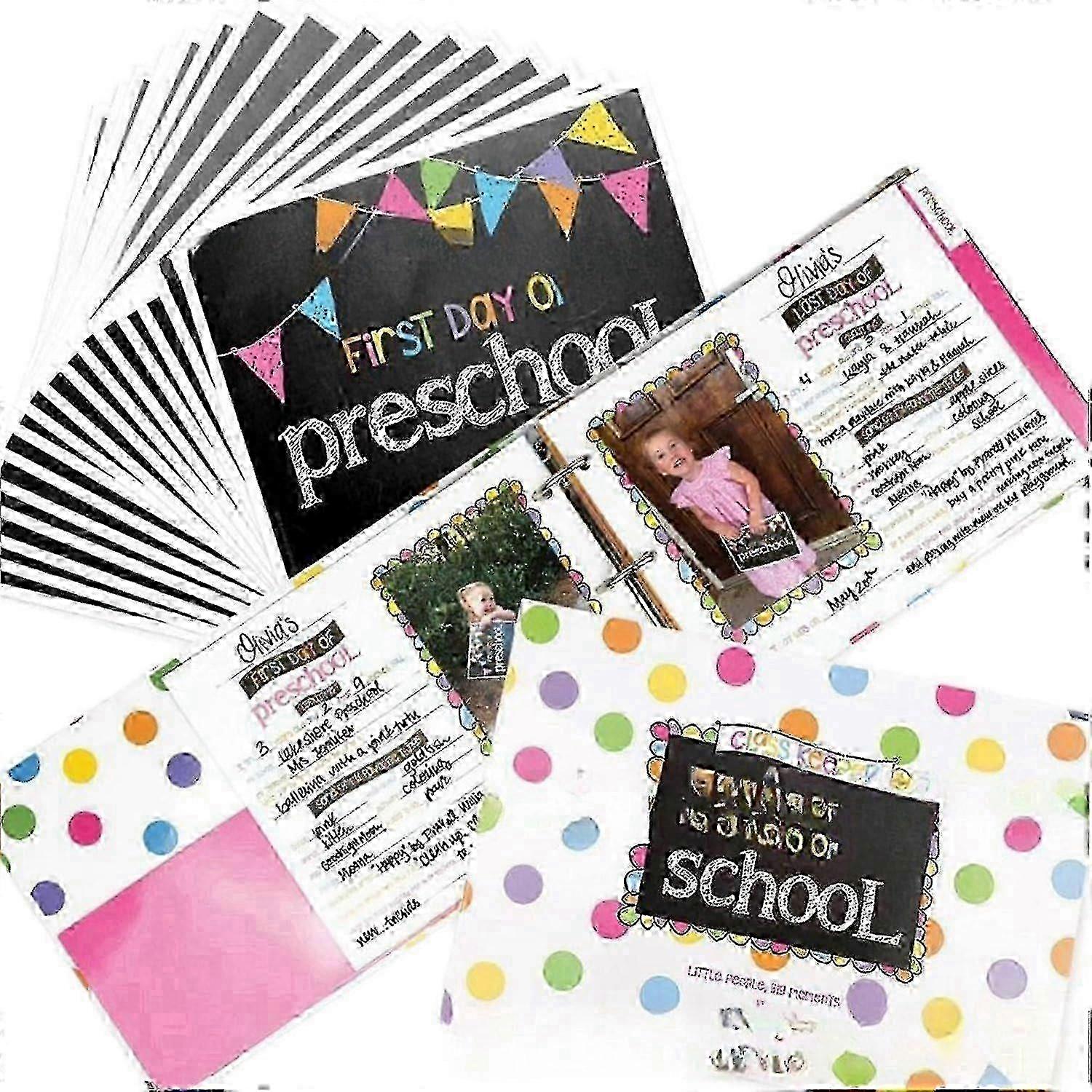 Easiest School Days Memory Album, First and Last Day of Keepsake Book, Reusable Photo Prop, School Picture Photo Album Childhood Memory Book