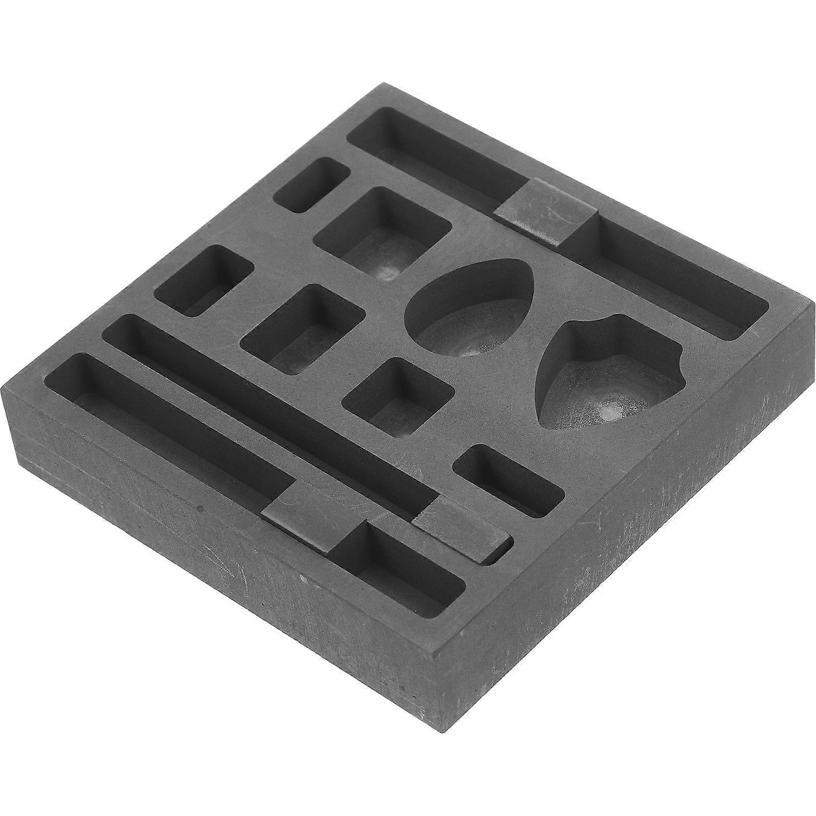 11 Holes Graphite Mold for Metal Casting 3Pcs Set for Gold Silver Ingot