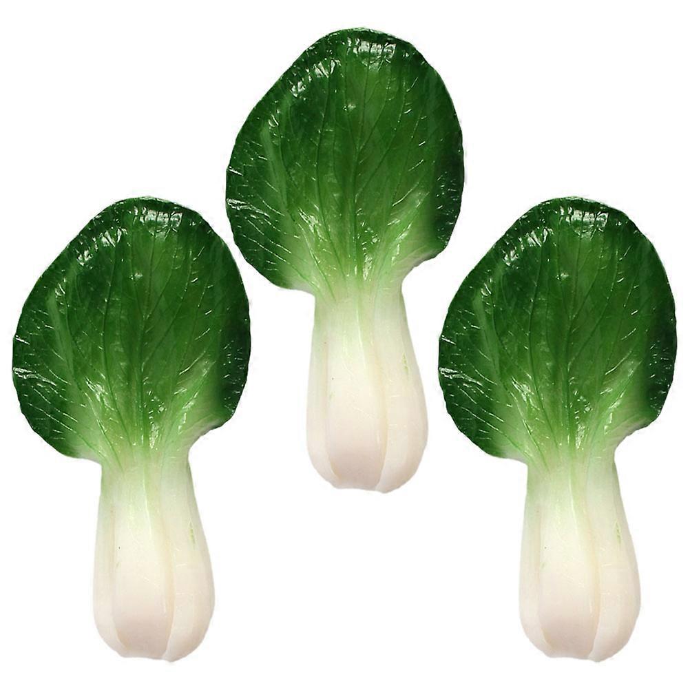 Green PVC Artificial Vegetable Models for Decoration 6Pcs