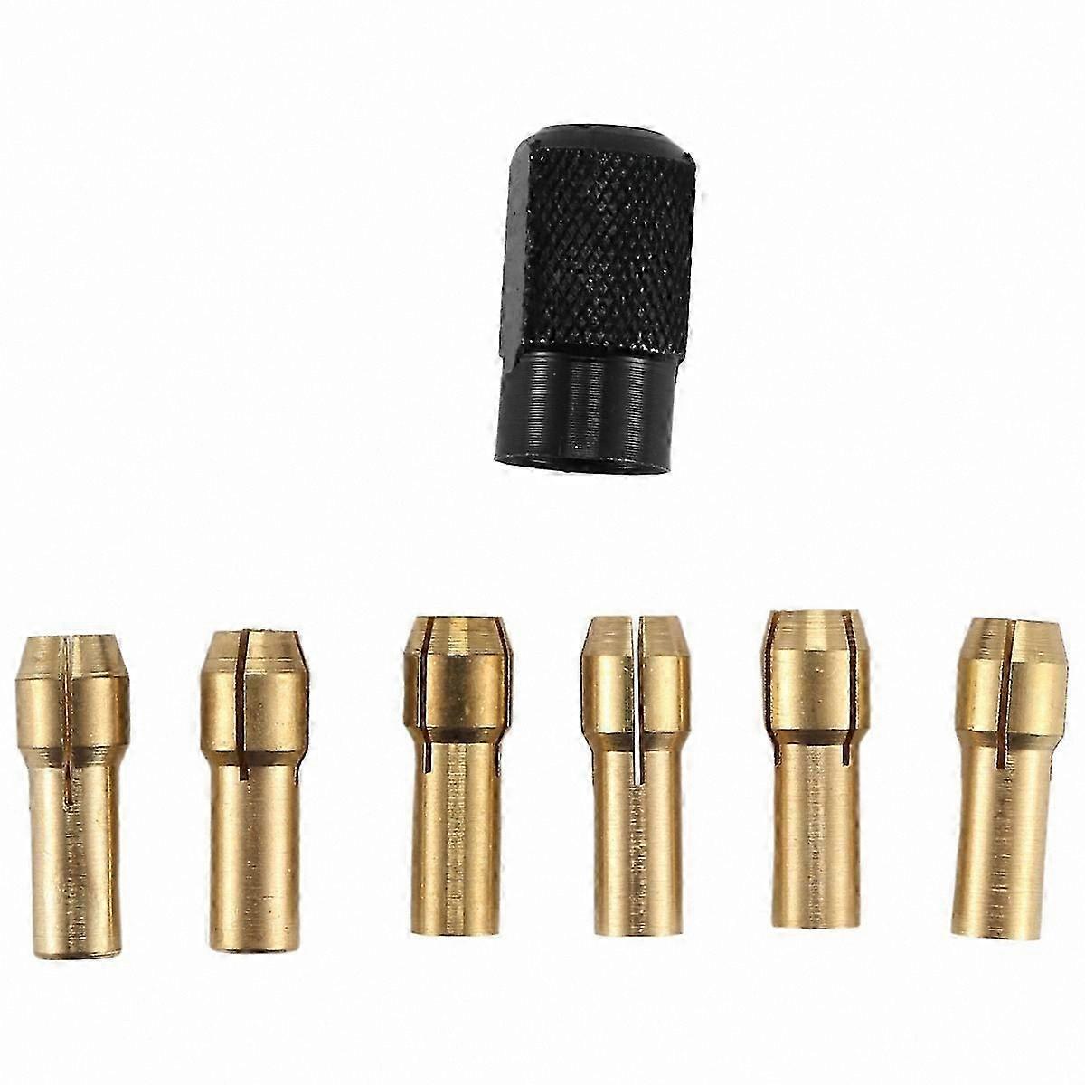 7 Pieces Brass Collet Set for Rotary Tools 1.0/1.6/2.0/2.4/3.0/3.2mm M8X0.75 Compatibility Check