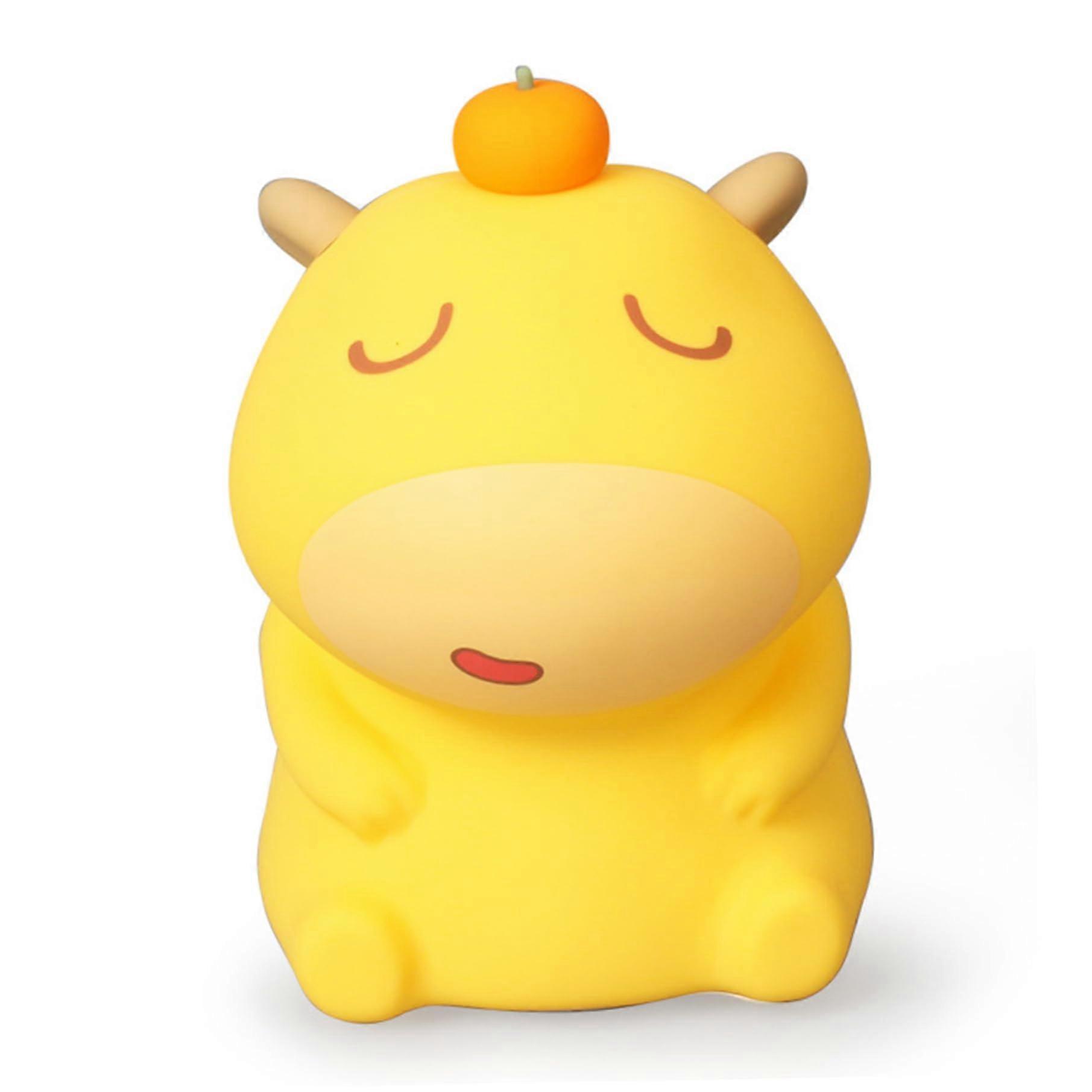 Capybara Lamp 3 Level Dimmable Night Light Rechargeable Silicone Tap Control Warm Light For Kids Nursery Dorm