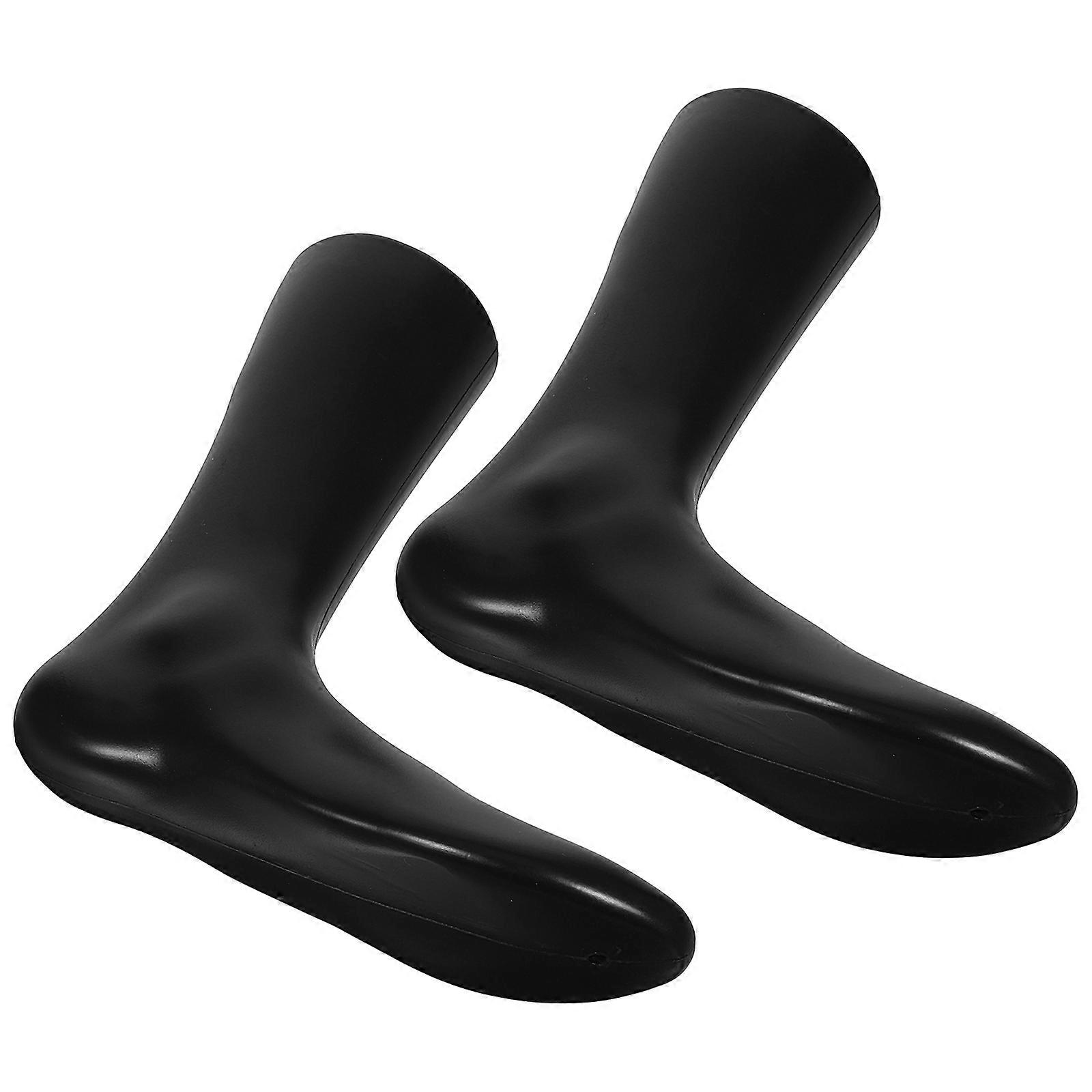 Foot Mannequin for Display 4Pcs Black Pe Sock Foot Model Props