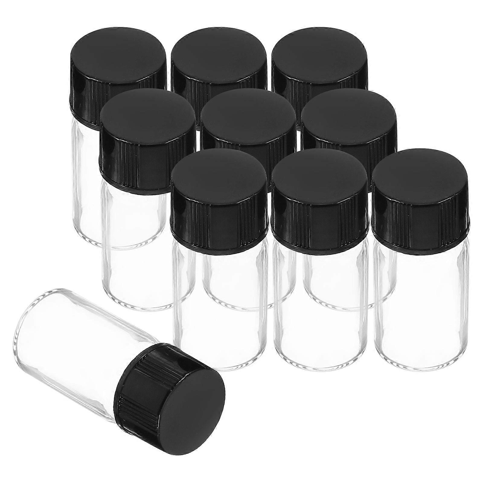 Transparent Glass Vials for Storage Use with Screw Caps 50Pcs