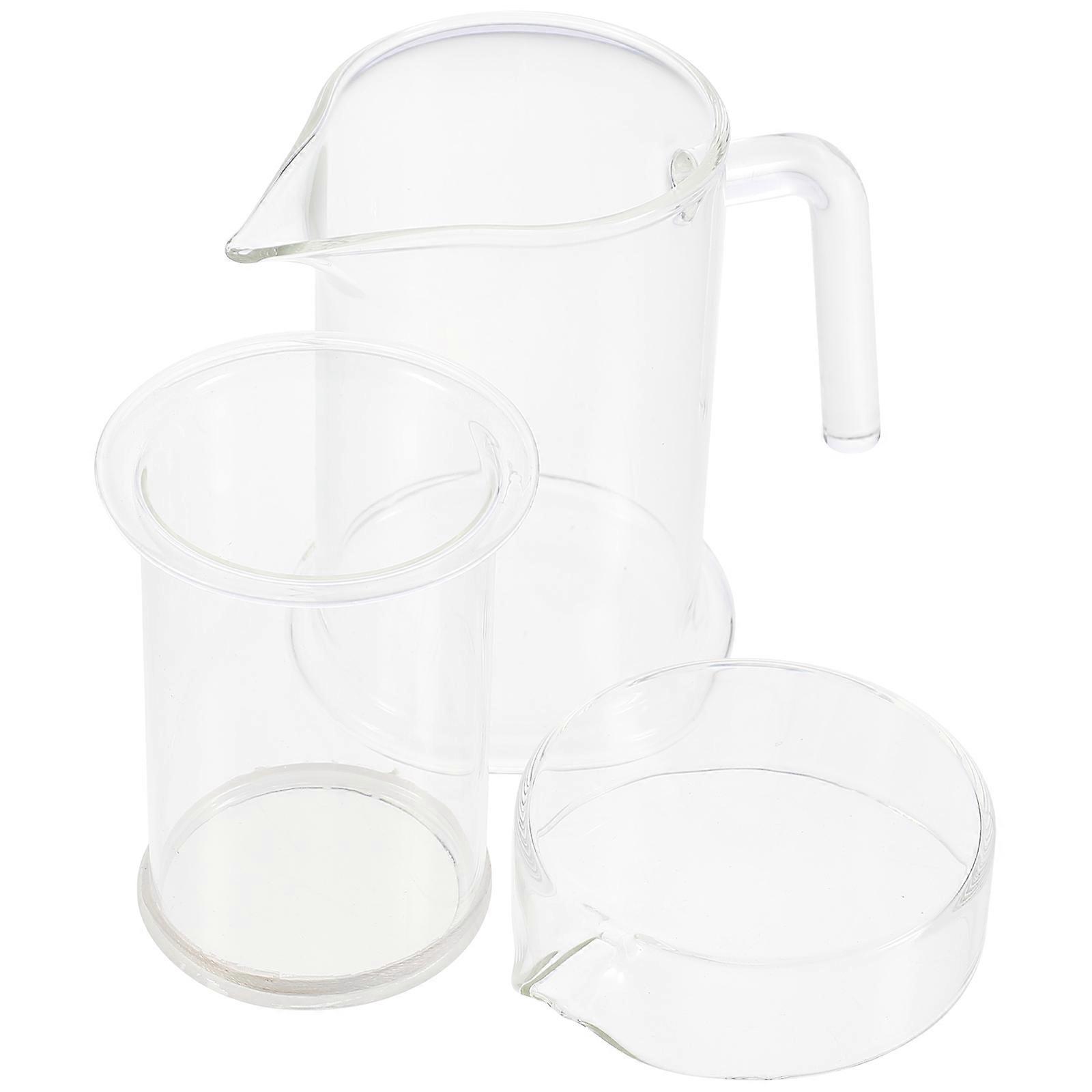 Borosilicate Glass Teapot for Office Use 6Sets Heat-Resistant Filtration Tea Maker