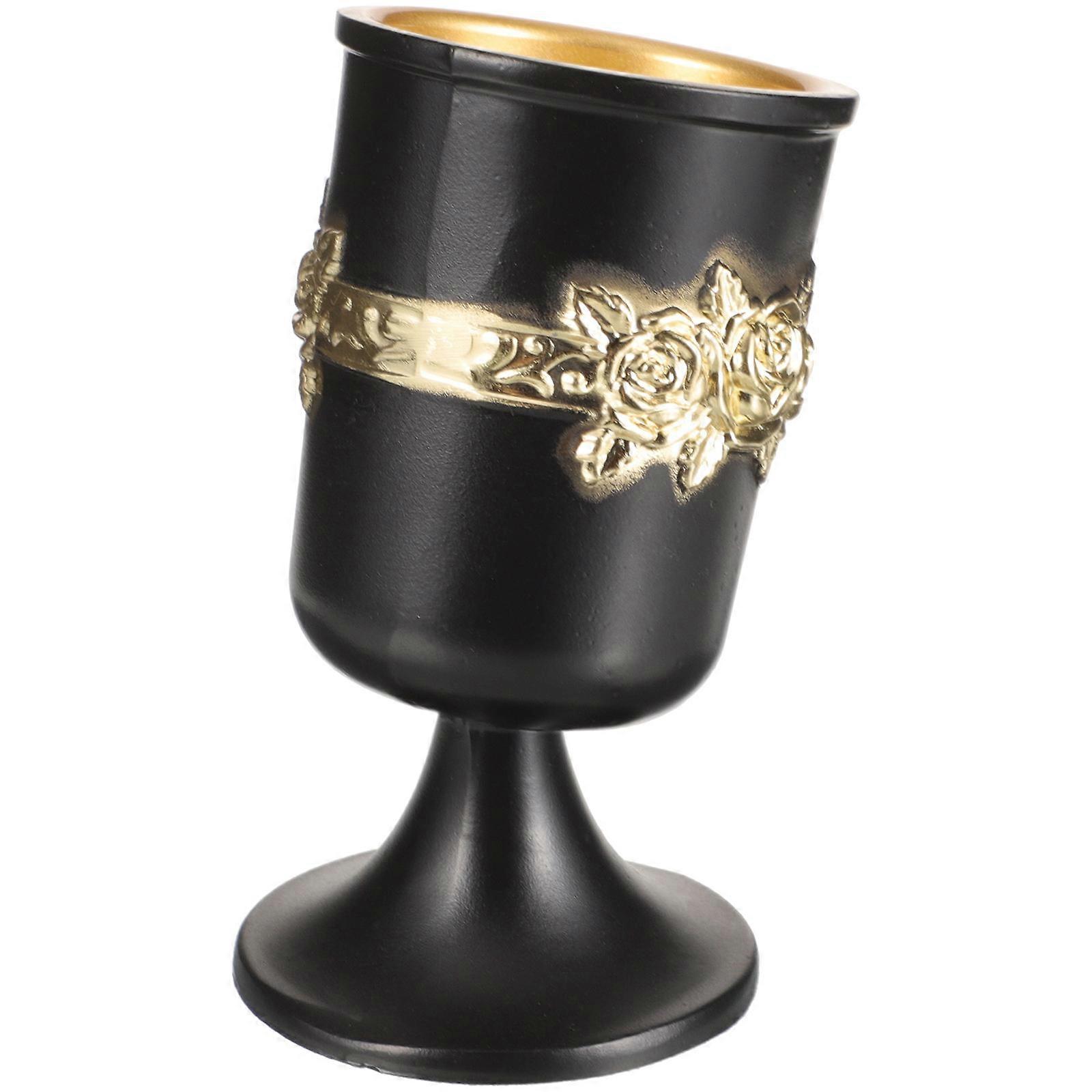 Cylindrical Toothpick Jar 3Pcs Concise Appearance Hygienic Storage Holder For Restaurants Coffee Shops Black Alloy Material