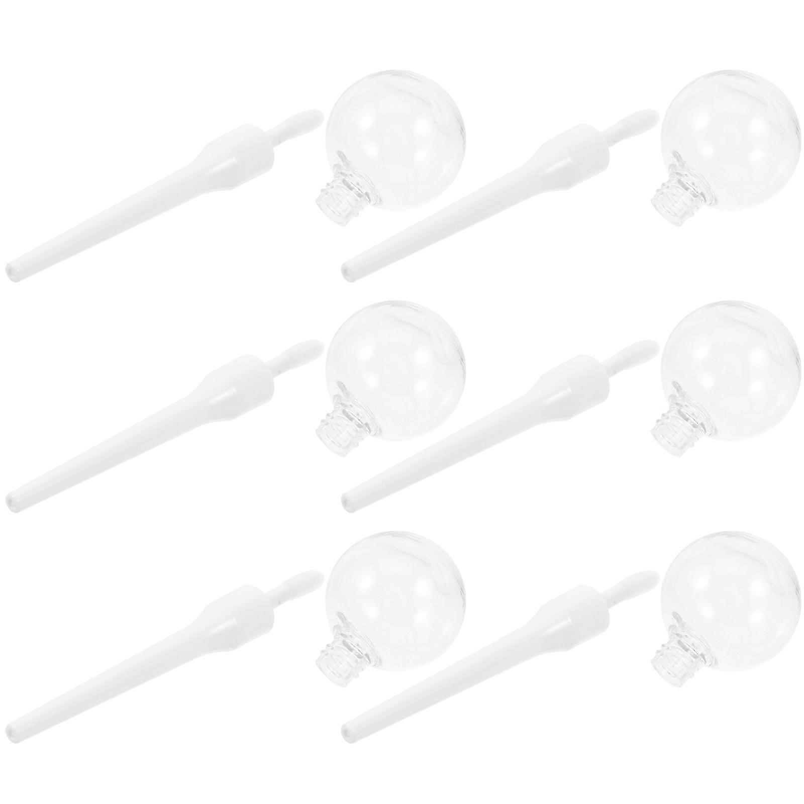 Lollipop Lip Gloss Tubes Empty Refillable Lip Gloss Container 6Pcs White Plastic